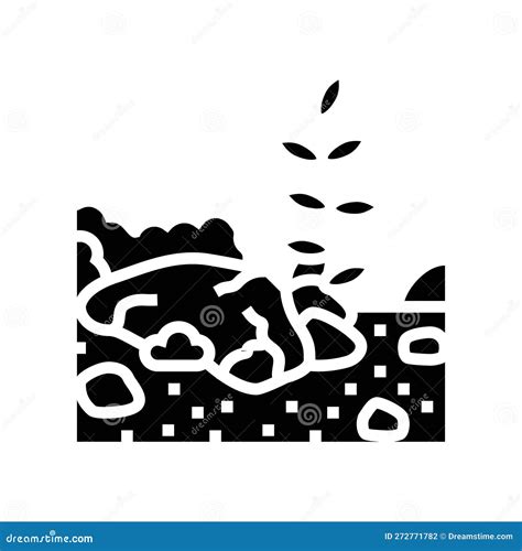 Rock Garden Tool Glyph Icon Vector Illustration Stock Vector