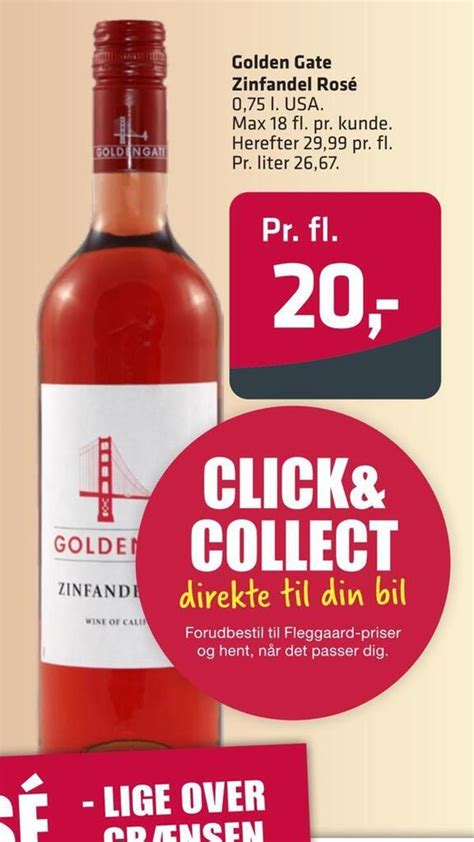 Golden gate zinfandel rosé tilbud hos Fleggaard