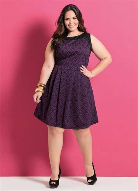 Modelo De Vestido Estampado Plus Size Vários Modelos