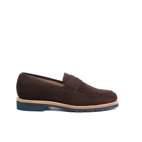 Bobby Chaussures Mocassins Homme Cuir Velours Marron Cousu Goodyear Hardrige