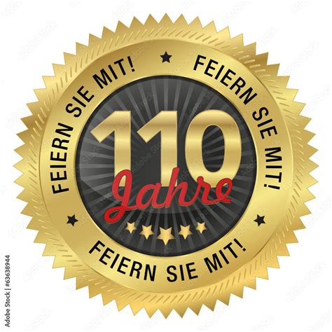 110 Jahre Jubiläum Feiern Sie mit Stock Vector Adobe Stock