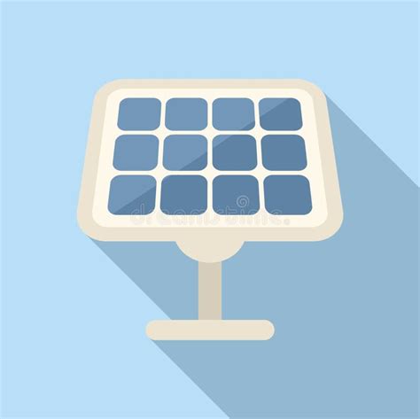 Array Solar Panel Icon Flat Vector Heat Grid Sun Stock Illustration