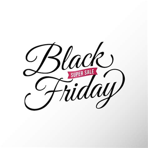 Premium Vector Black Friday Super Sale Poster Banner Logo Typography