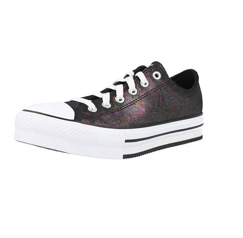 Converse Chuck Taylor All Star Eva Lift Ox Iridescent Leather Black