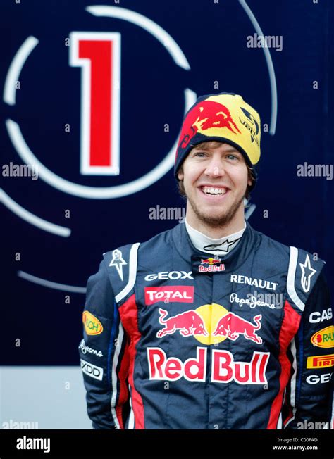 Portrait Of German Formula One Driver Sebastian Vettel Red Bull Racing