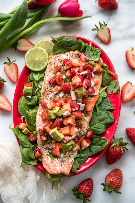 Salmon With Strawberry Salsa Refreshing And Easy Kroll S Korner