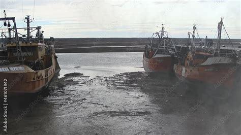 Fishing Port At Low Tide In San Antonio Oeste Rio Negro Province