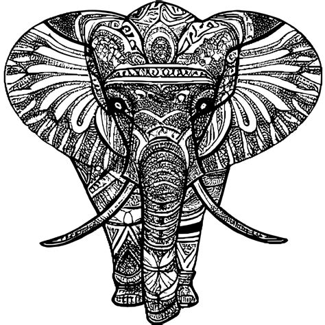 Elephant With Mandala Graphic · Creative Fabrica