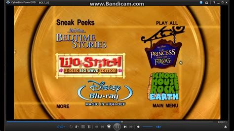 Sneak Peeks Menu Bolt 2009 DVD YouTube