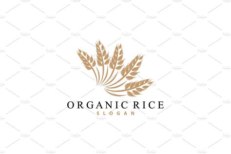 Wheat Grain Rice Logo, Simple Design | Branding & Logo Templates ...