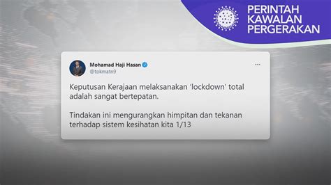 Total Lockdown Tok Mat Cadang Strategi Tingkat Sistem Kesihatan Youtube