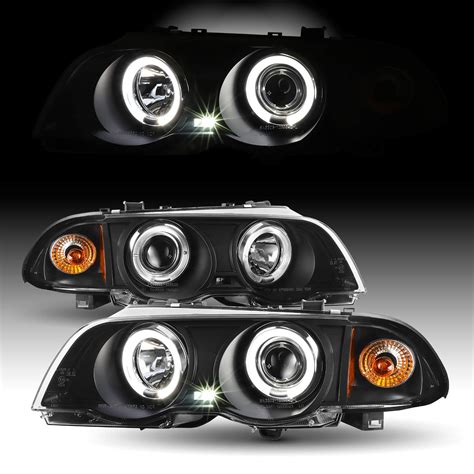 Buy Akkon For Bmw E Series Doors Sedan Black Halo Ring Led