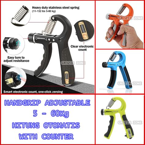 Hand Grip Otot Tangan Handgrip Adjustable Kg Dengan Alat Hitung