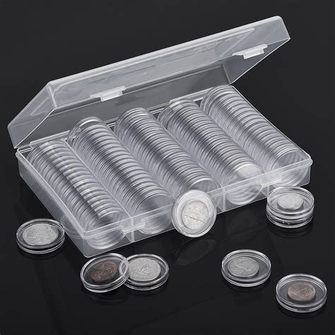 Amazon Co Jp 30 Mm Hicarer 100 Pieces Coin Capsules Round Plastic