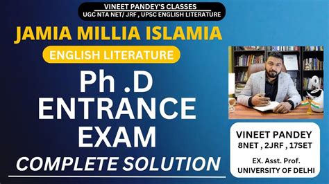 Complete Solution Of Jamia Millia Islamia PhD English Literature