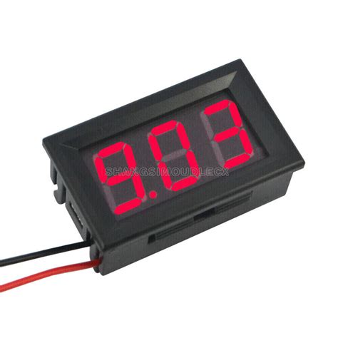 Red Dc V Voltmeter Led Panel Three Digital Display Volt