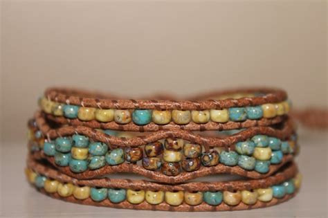 Bracelet Wrap Beaded Leather Bohemian Wrap Gypsy Bracelet Wrap Bracelet Trendy Jewelry T For