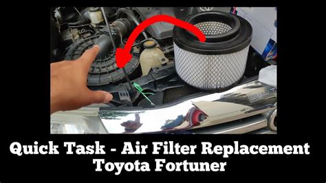 Air Filter Replacement Toyota Fortuner Toyotafortuner Carservice