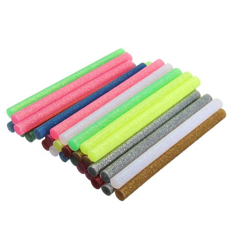 30Pcs Multicolor Glitter Hot Melt Glue Sticks For Craft Handicraft Art