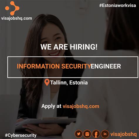 Information Security Engineer Relocate To Estonia With Work Visa