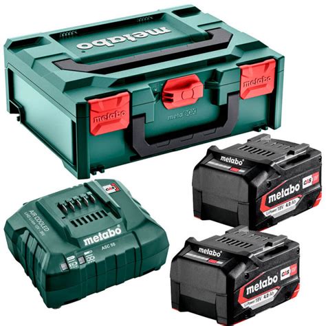 Базовий комплект Metabo 2 акб Li Power 18 В 4 Ah зп Asc 55 в Metabox