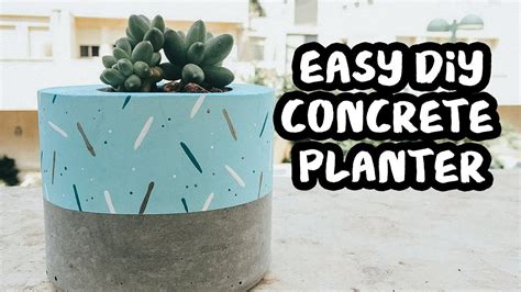 How To Make Concrete Pot And Paint It With Acrylic Paint Diy Concrete