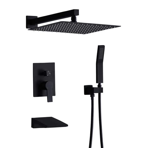 Lukvuzo Rainfall Spray In Dual Wall Mount Fixed And Handheld