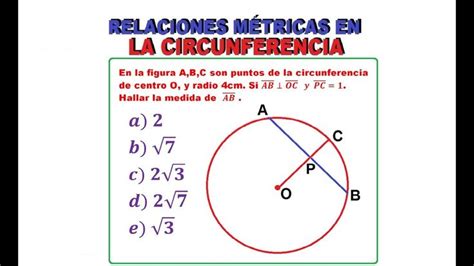 Relaciones M Tricas En La Circunferencia Teorema De Cuerdas