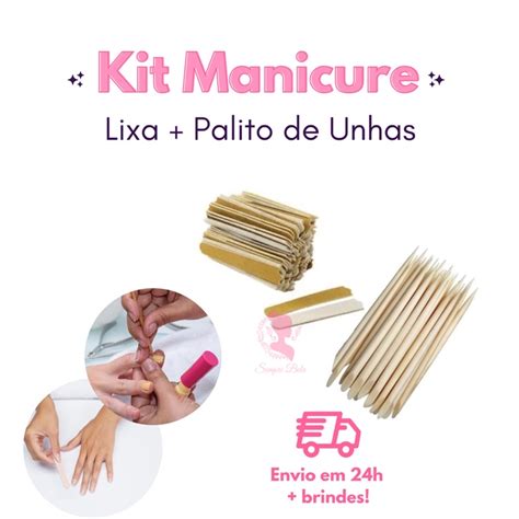 Kit Manicure Minis Lixas Palitos Laranjeiras Shopee Brasil