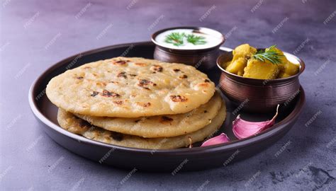 Premium Photo Aloo Paratha Indian Flatbread Stuffed With Spiced