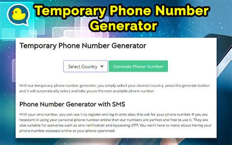 Temporary Phone Number Generator Google Chrome I In Eklenti Ndir