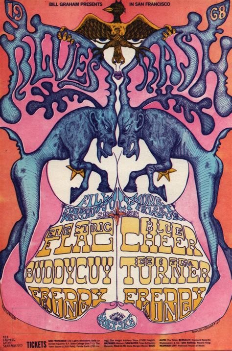 Electric Flag Vintage Concert Postcard From Fillmore West Jul