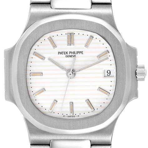 Patek Philippe Nautilus White Dial Automatic Steel Mens Watch 3800 Box