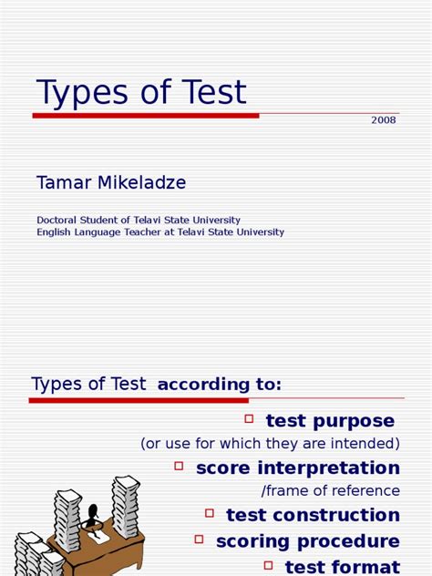 Types of Test and Testing | PDF | Test (Assessment) | Applied Psychology