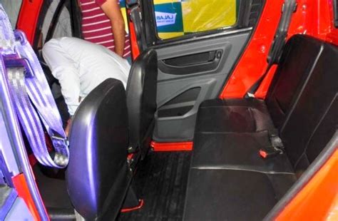 Bajaj Qute rear seats legroom during unveil in India