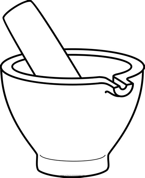 Mortar And Pestle Coloring Pages Sketch Coloring Page