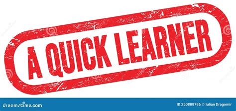 quick learner text written  red stamp sign stock illustration