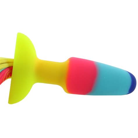 Rainbow Unicorn Tail Anal Plug Isis Essentials Exotica