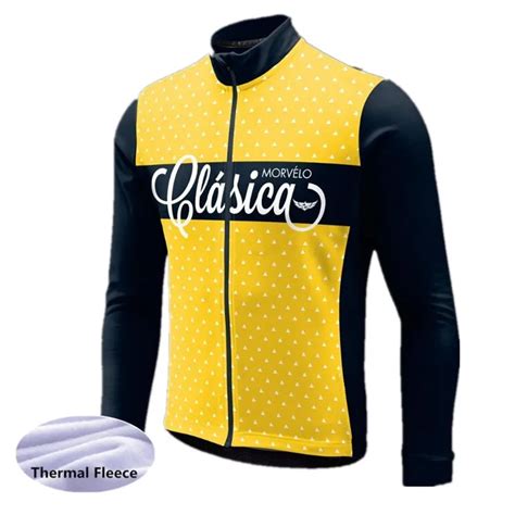 Morvelo Winter Thermal Fleece Men S Cycling Jersey Long Sleeve Jacket