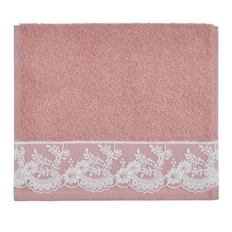 Lot de 3 serviettes invité YASMEEN Nude Cdiscount Maison