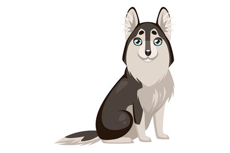 Siberian Husky Breed. Cartoon Dog. Cute Graphic by yummybuum · Creative ...