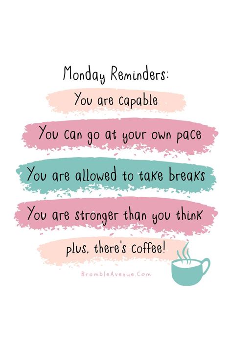 Monday Reminders Cute Morning List Quote Happy Monday Quotes