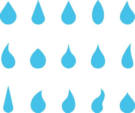 A vector collection of water droplet shapes 19604112 Vector Art at Vecteezy