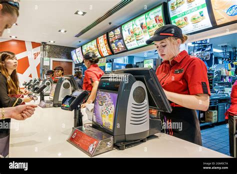 Mcdonalds Fast Food Restaurant Counter Teen Hi Res Stock Photography