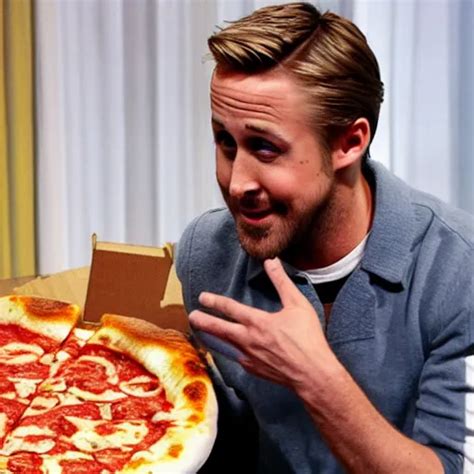 Ryan Gosling Burns His Tongue On A Pizza Stable Diffusion Openart