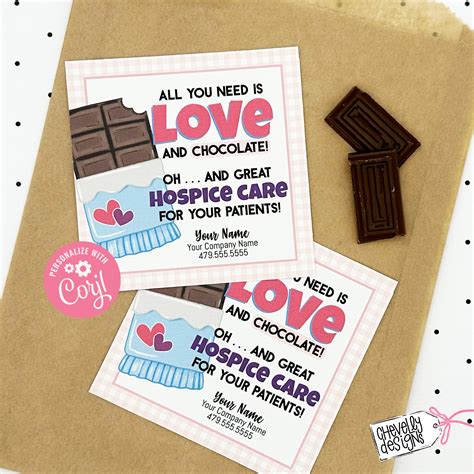 EDITABLE - All you need is love and chocolate - Healthcare Referral Ma