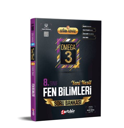 Artıbir Yayınları 8 Sınıf Çetin Ceviz Omega 3 Fen Bilimleri Soru Bankası