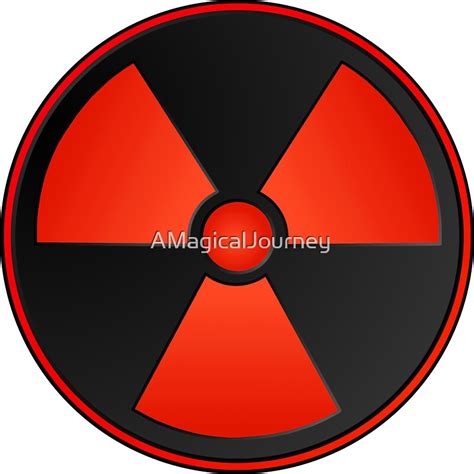 "Red Radioactive Symbol Science" Stickers by AMagicalJourney | Redbubble