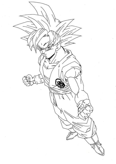 Coloriage Super Saiyan Son Goku T L Charger Et Imprimer Gratuit Sur