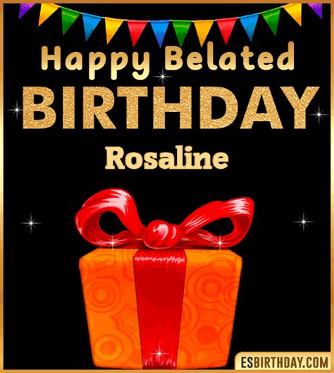 Happy Birthday Rosaline Images Animated Wishes Gifs